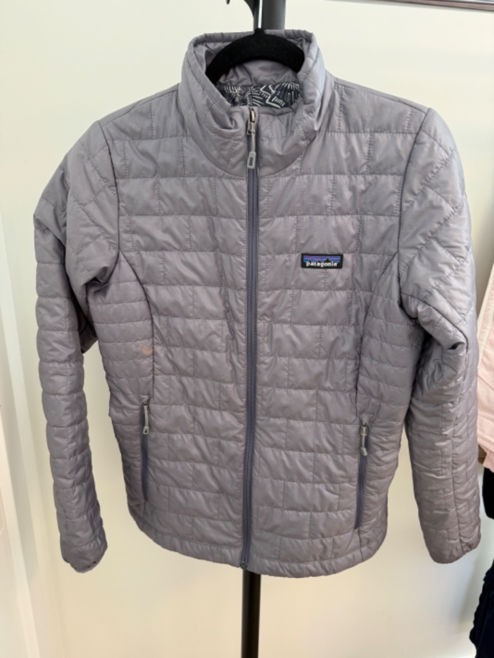 Patagonia Puffer Women Jacket Purple/Gray Small